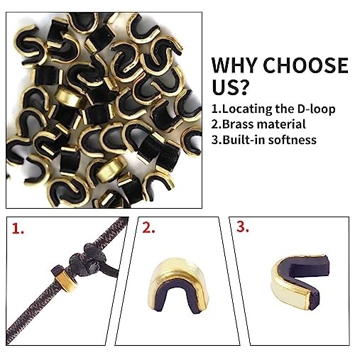 Bow String Nock Points 40 Pack Brass Nylon Archery String Buckle Clip Recurve