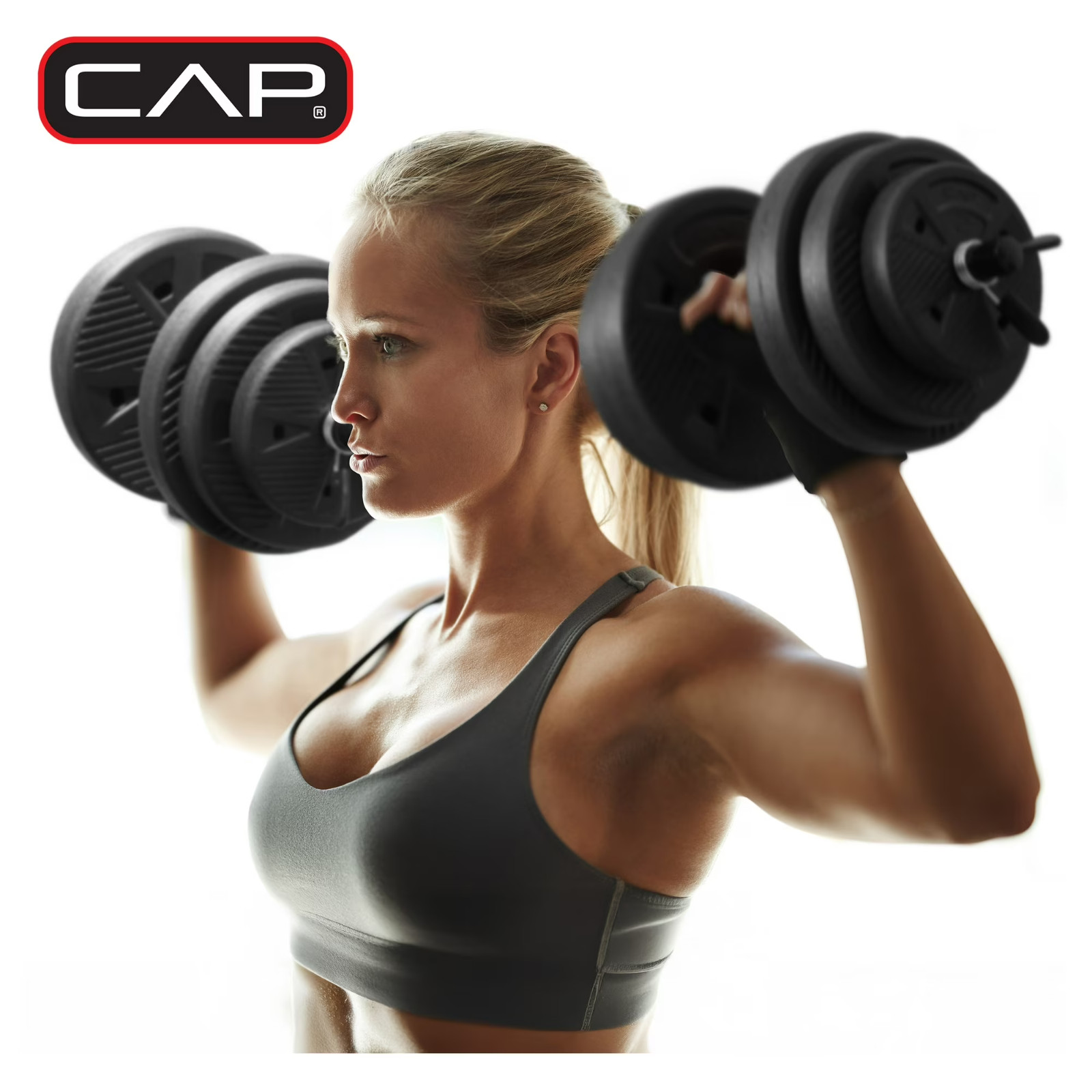 CAP Barbell 50 lb Adjustable Vinyl Dumbbell Set,Free ship