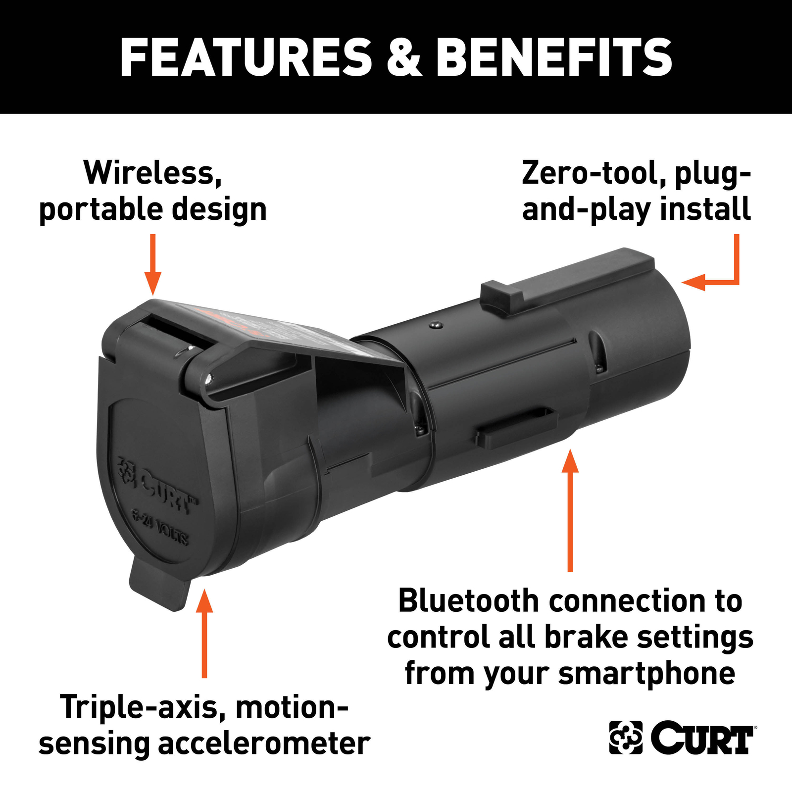 Echo Mobile Trailer Brake Controller, 7-Way, Bluetooth? Smartphone Connection