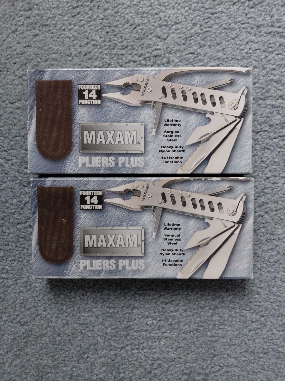 2 MAXAM 14 FUNCTION PLIERS PLUS SS MULTI TOOL