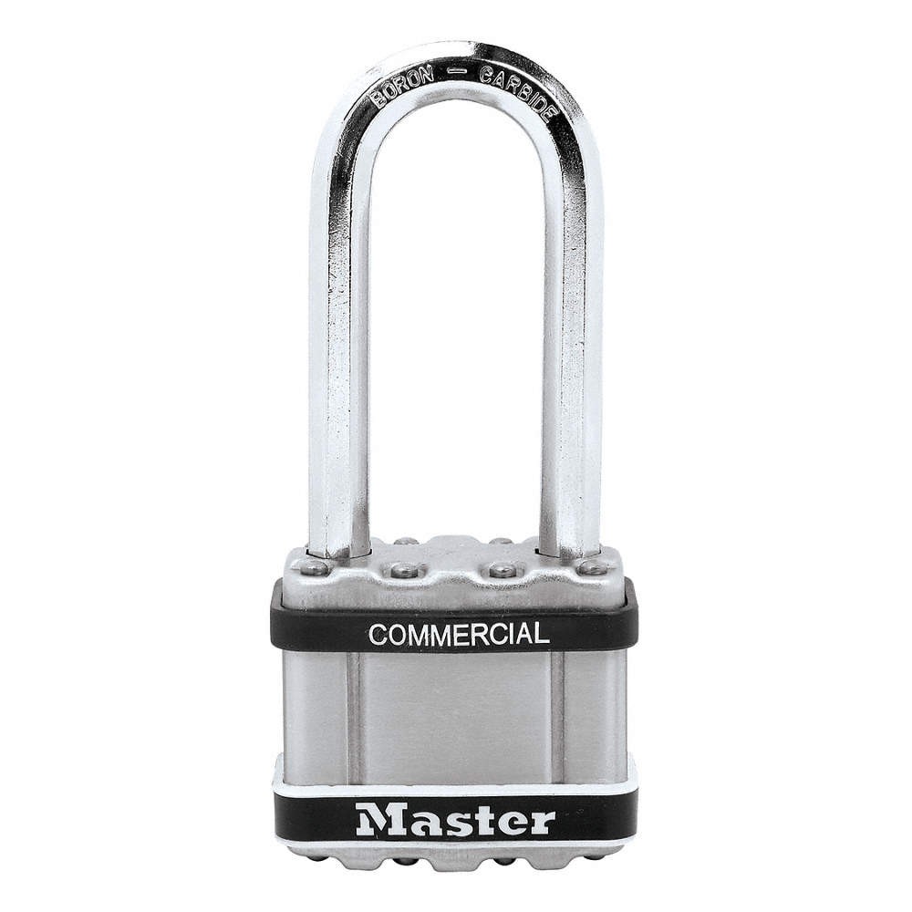 MASTER LOCK M5LJSTS Keyed Padlock, 15/16 in,Rectangle,Silver 52TG80