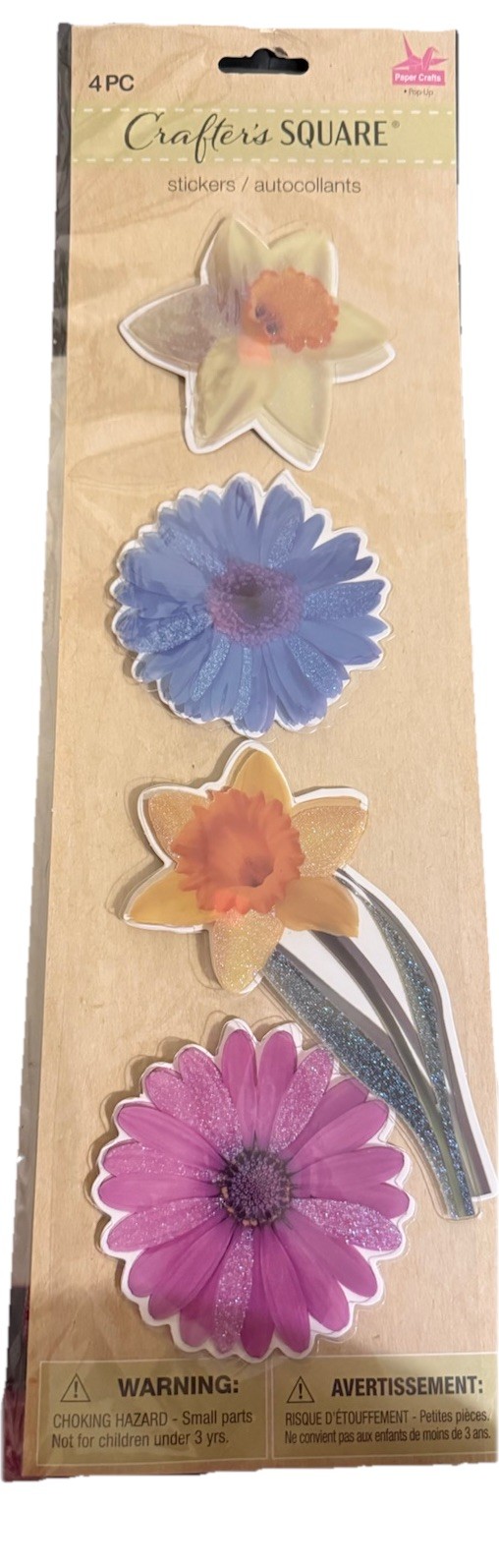 Floral Flower Stickers Bulletin Board Walls Smooth Surfaces  3" to 5" Flowers