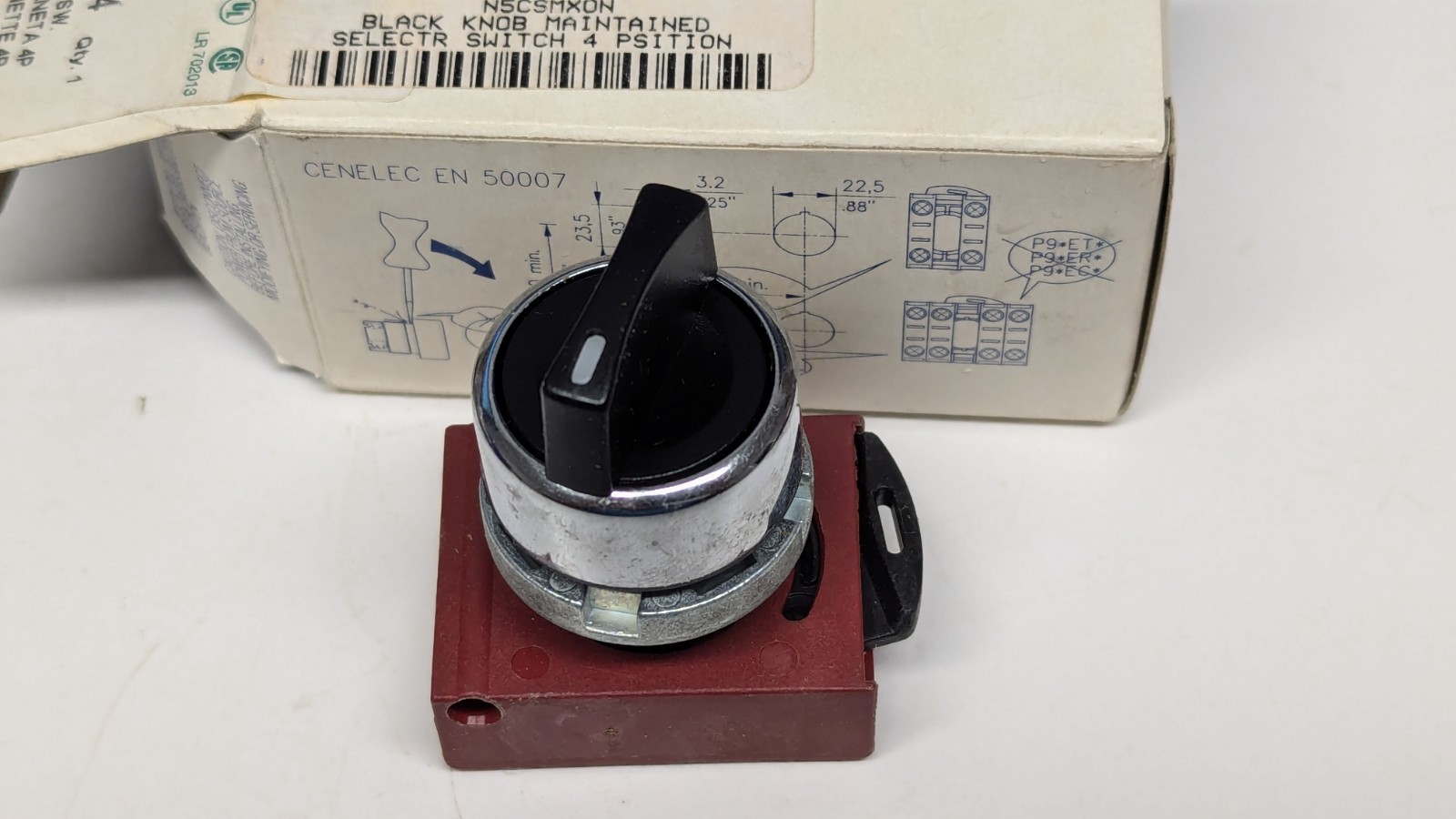 New Springer 4-Position Knob Selector Switch Operator, N5CSMX0N, 160844