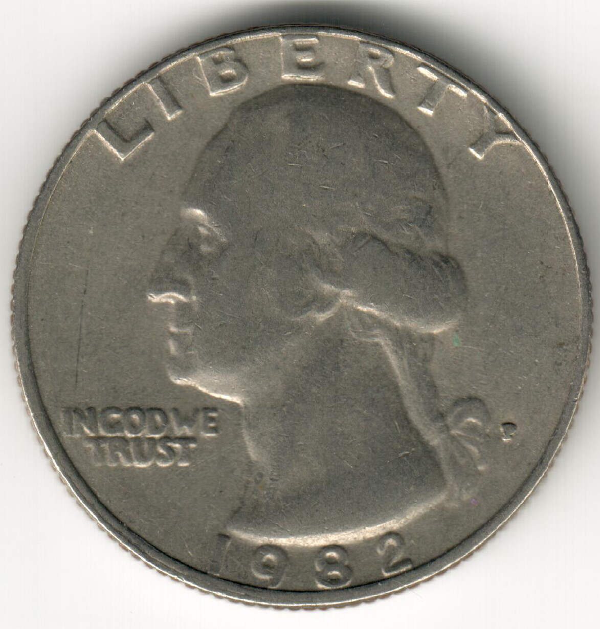 USA - 1982P -Washington ¼ $ - Heraldic Eagle
