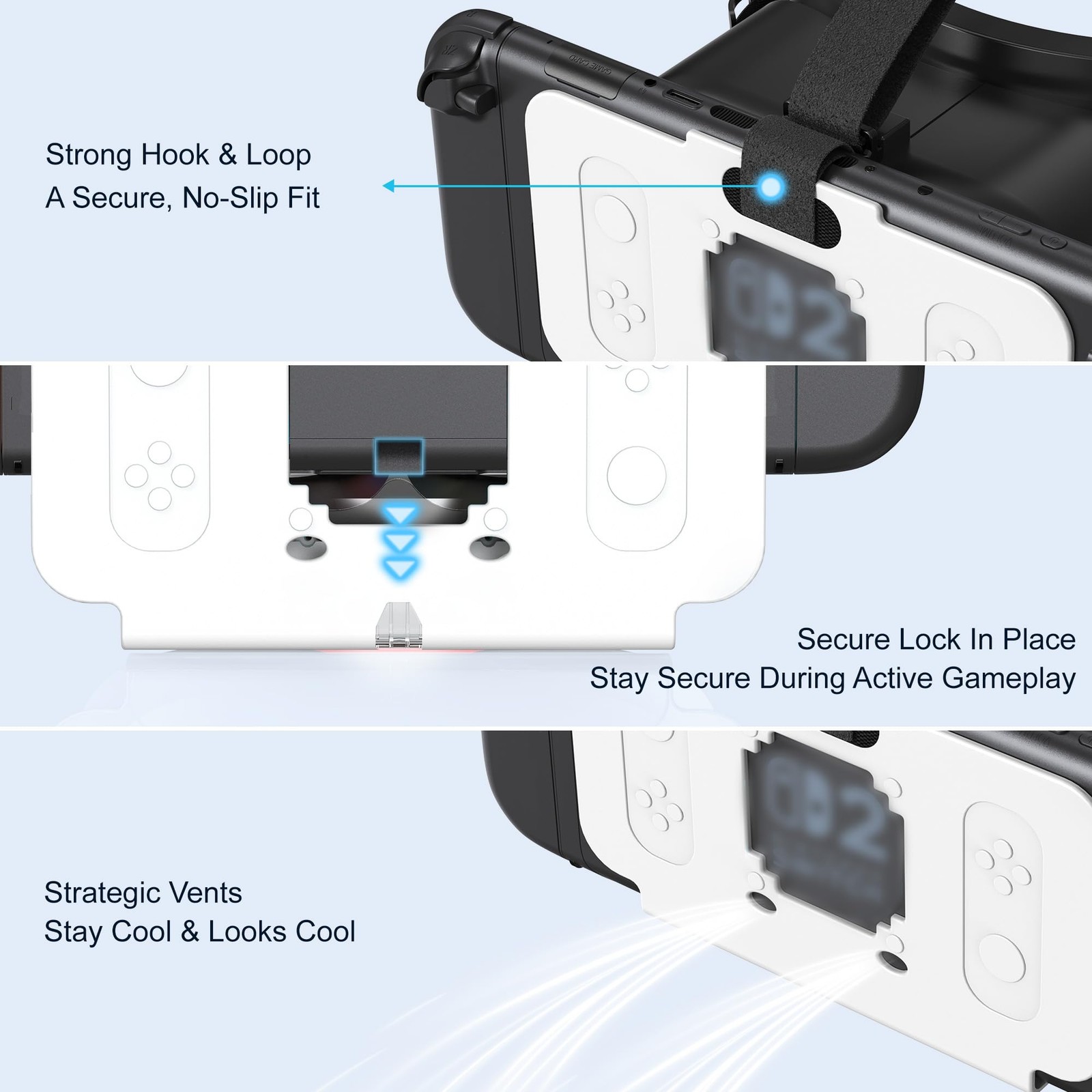 LXFEIFANTECH VR Headset Switch 2 White Black