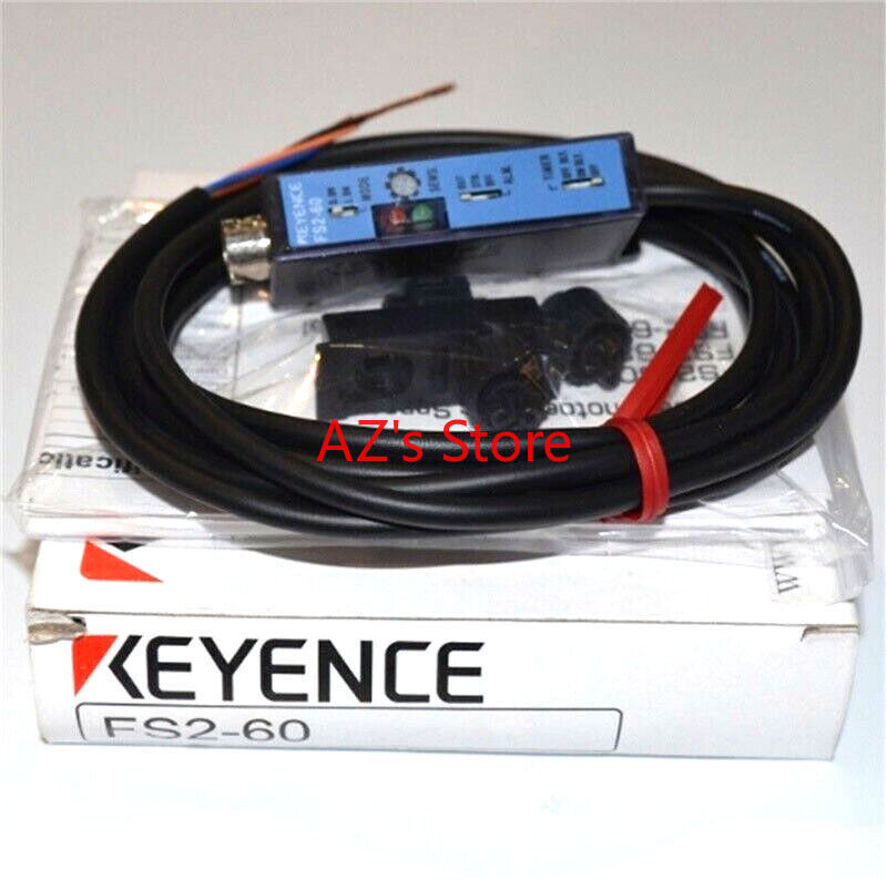 New KEYENCE FS2-60 Fiber Optic Amplifier Sensor In Box #PA