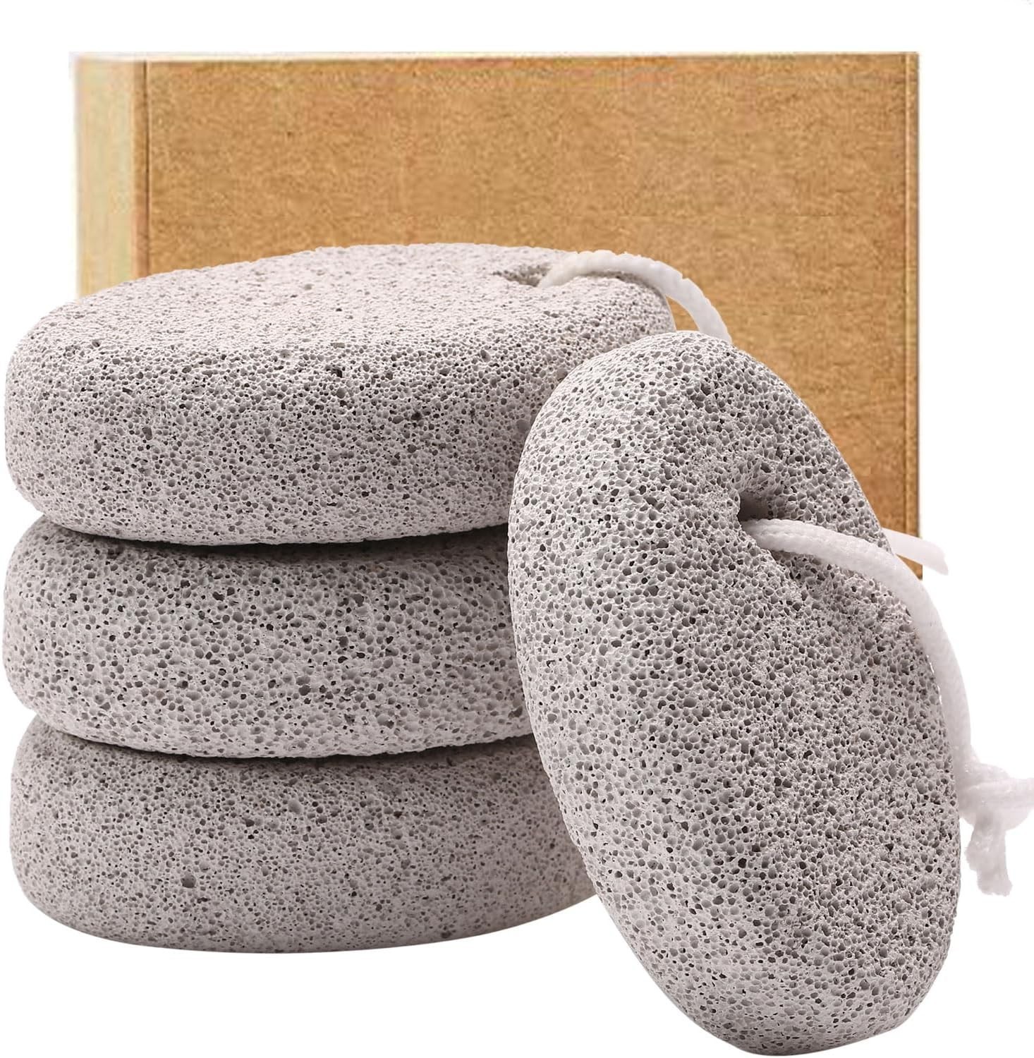 4Pcs Natural Lava Pumice Stone Feet Callus Remover Dead Skin Pedicure Heel