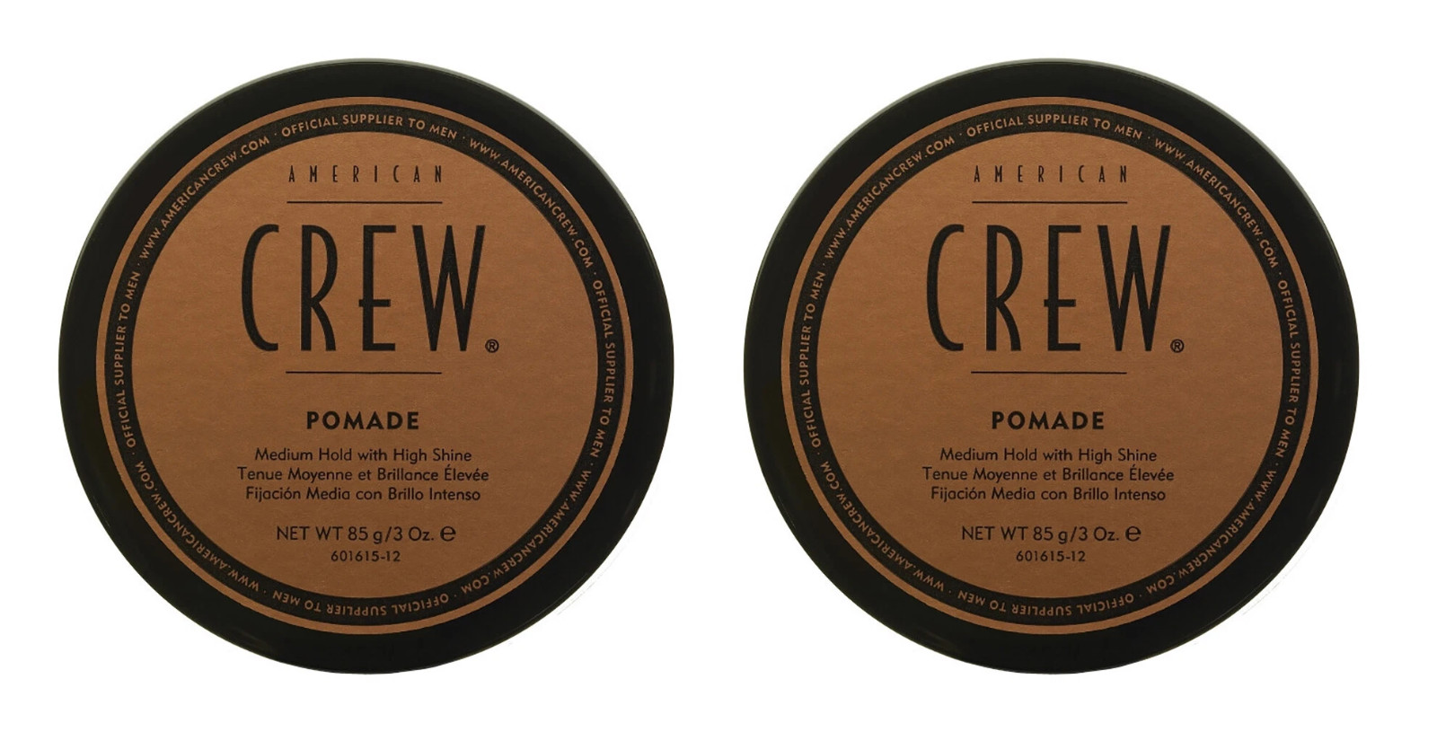 American Crew Pomade, Medium Hold, High Shine, 3 oz (2 Pack)