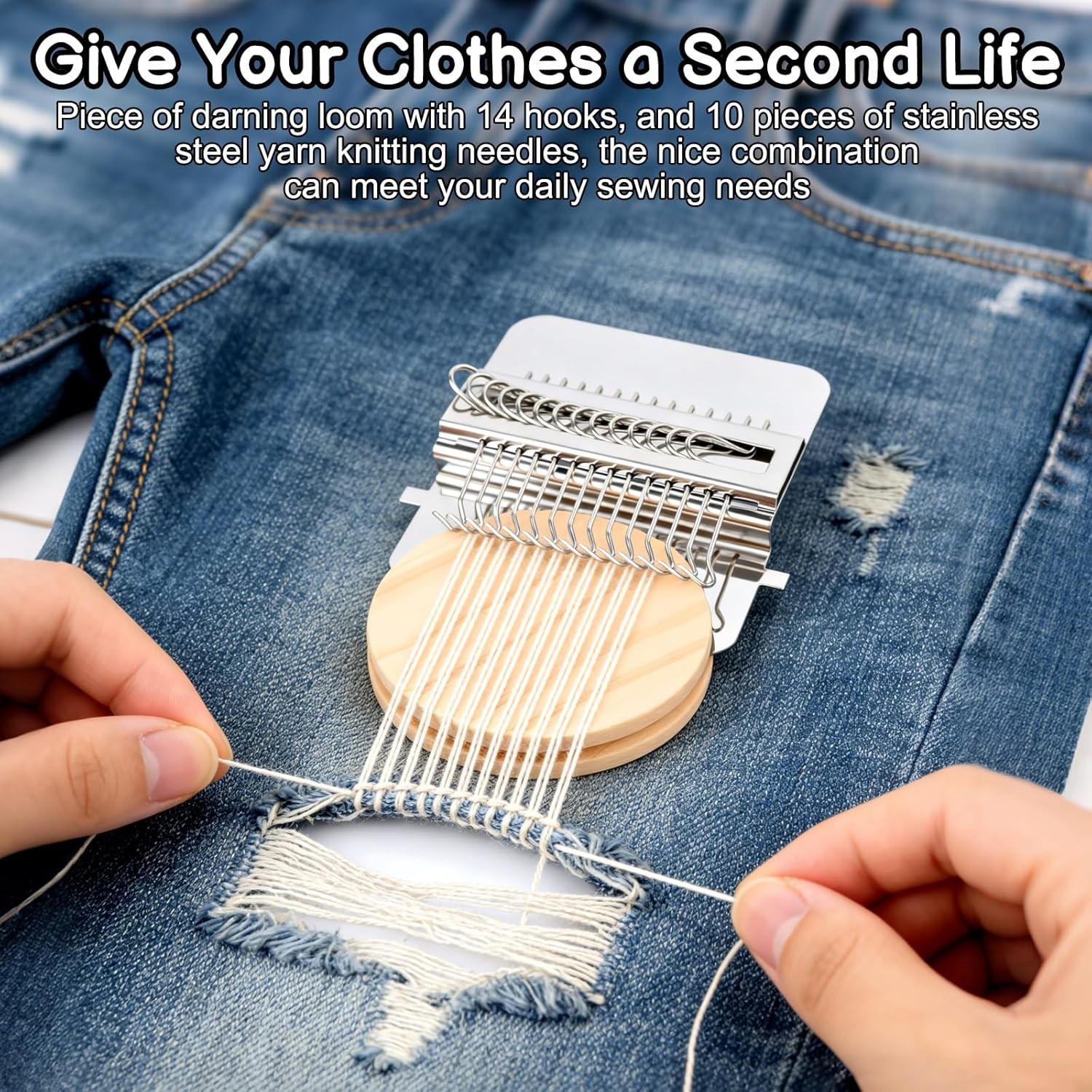 PatchMaker 2.0 Kit, Mini Portable Patch Darning Looms Kit, Patchwork Weaving ...