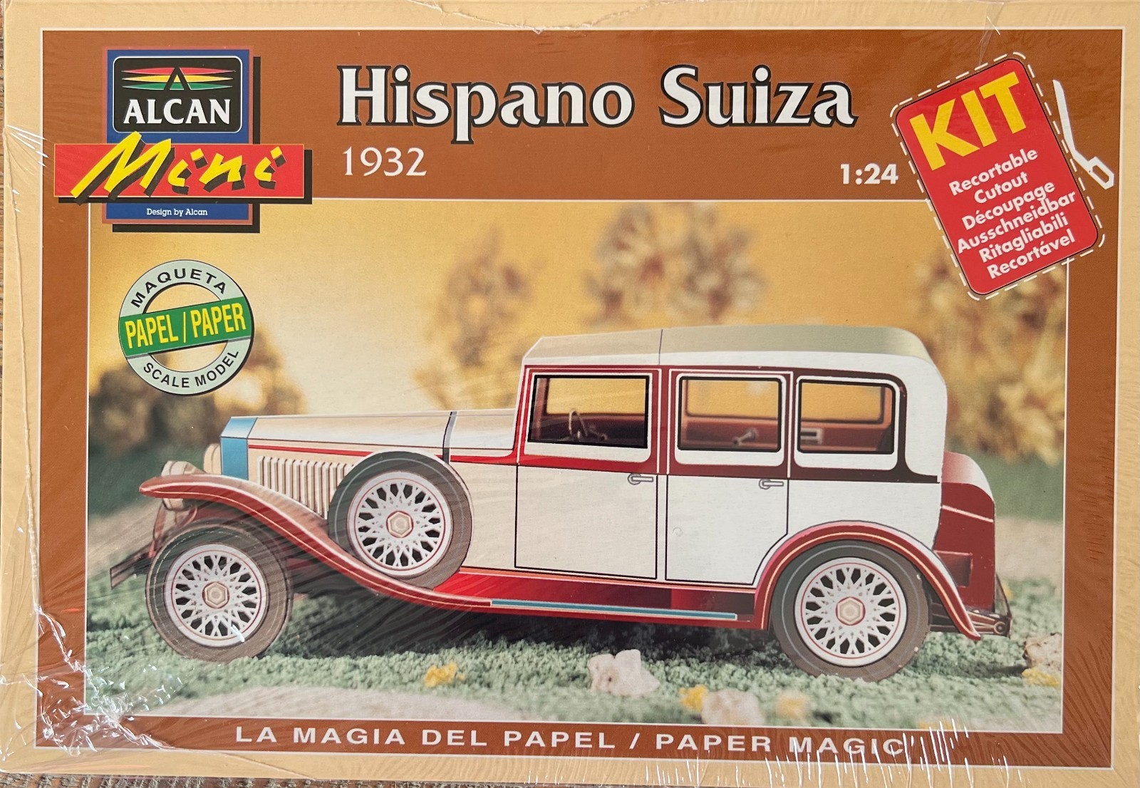 ALCAN Miniseries card model kit of the HISPANO SUIZA (1932) 1:24
