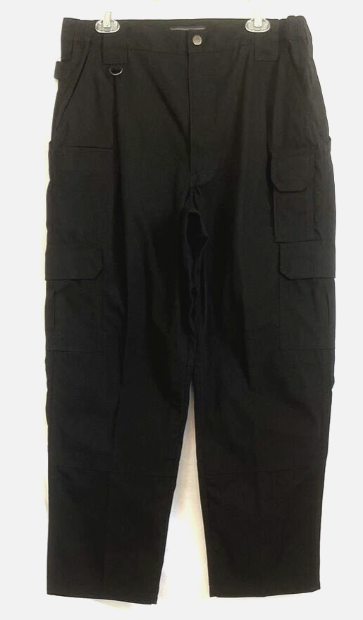 5.11 Tactical Series Cargo Pants Mens Sz 36 X 30 Black Pockets Rip Stop J822