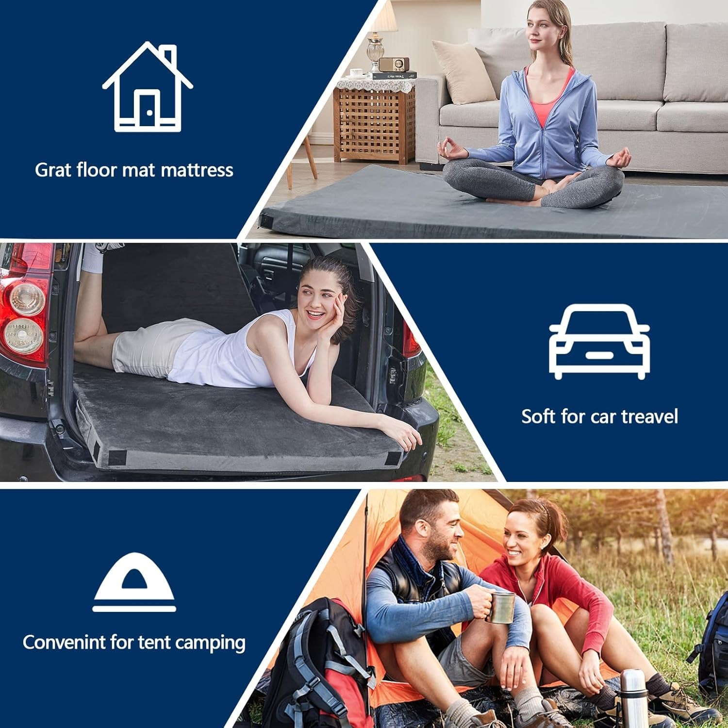 CertiPUR Memory Foam Sleeping Mat - Waterproof Camping Pad