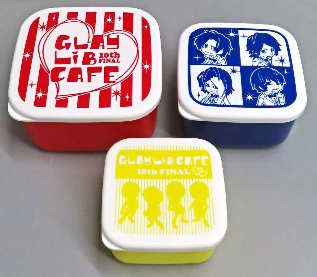 GLAY LiB CAFE 2017 Storage Container Set 3pcs Microwave Safe PP Plastic