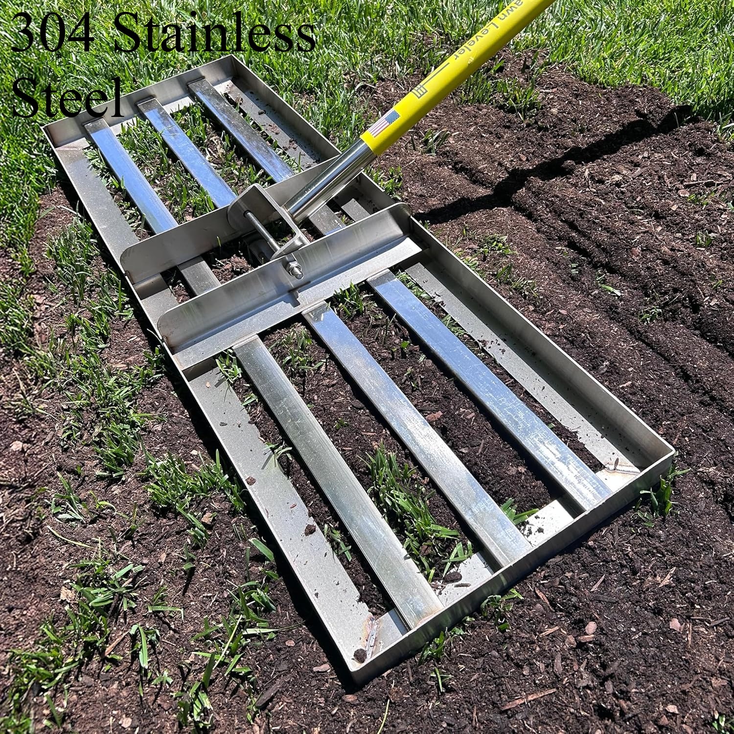 Rocklin™ Lawn Leveling Rake | Levelawn Tool | Level Soil or Dirt Ground new