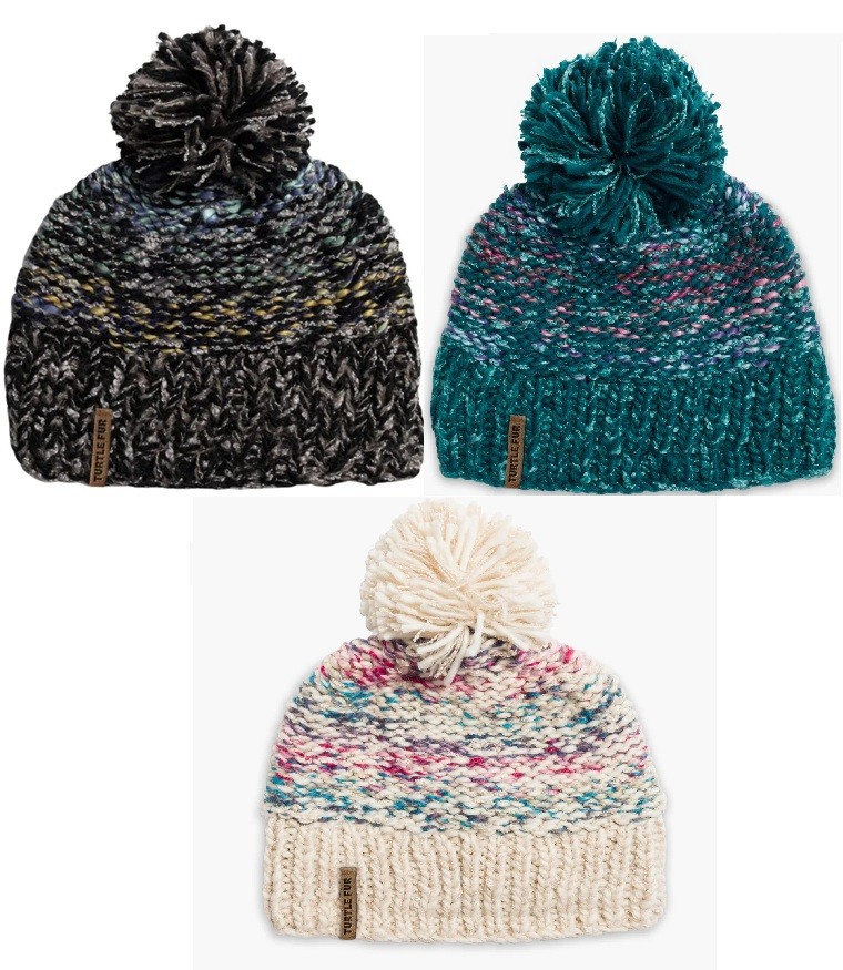 Women's TURTLE FUR  Firefly  Chunky Knit Pom Beanie Hat