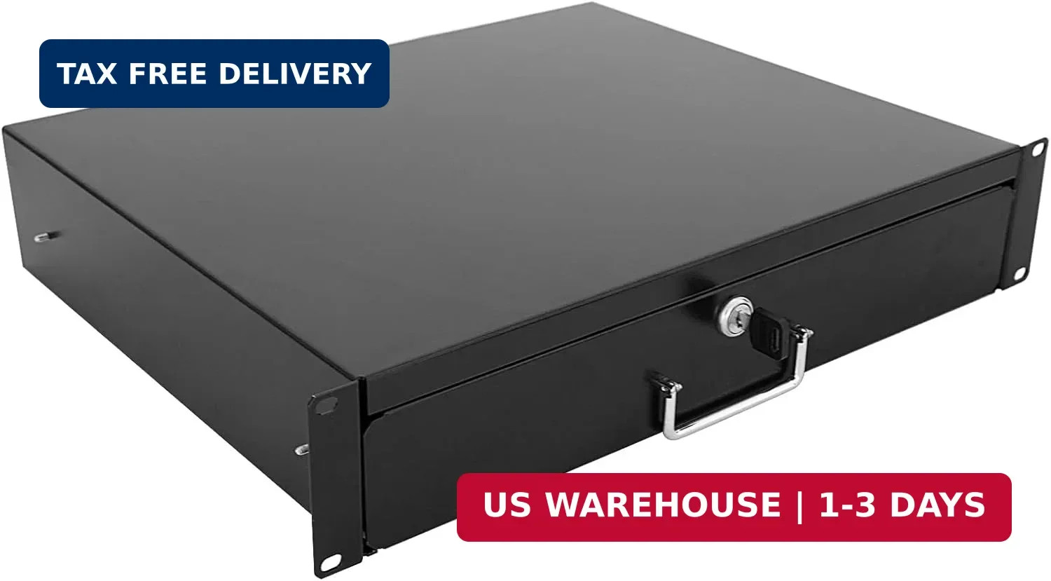 2U Rack Drawer Server Cabinet Case 19 Inch Rack Mount DJ Locking Rack Network Ra