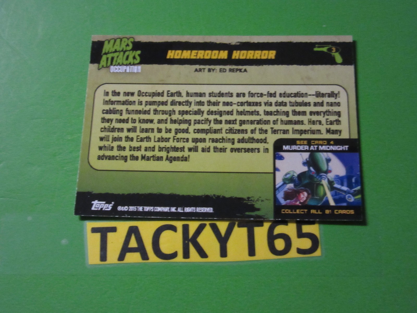 2015 MARS ATTACKS OCCUPATION SINGLE BASE CARD(S) NEW YOU CHOOSE