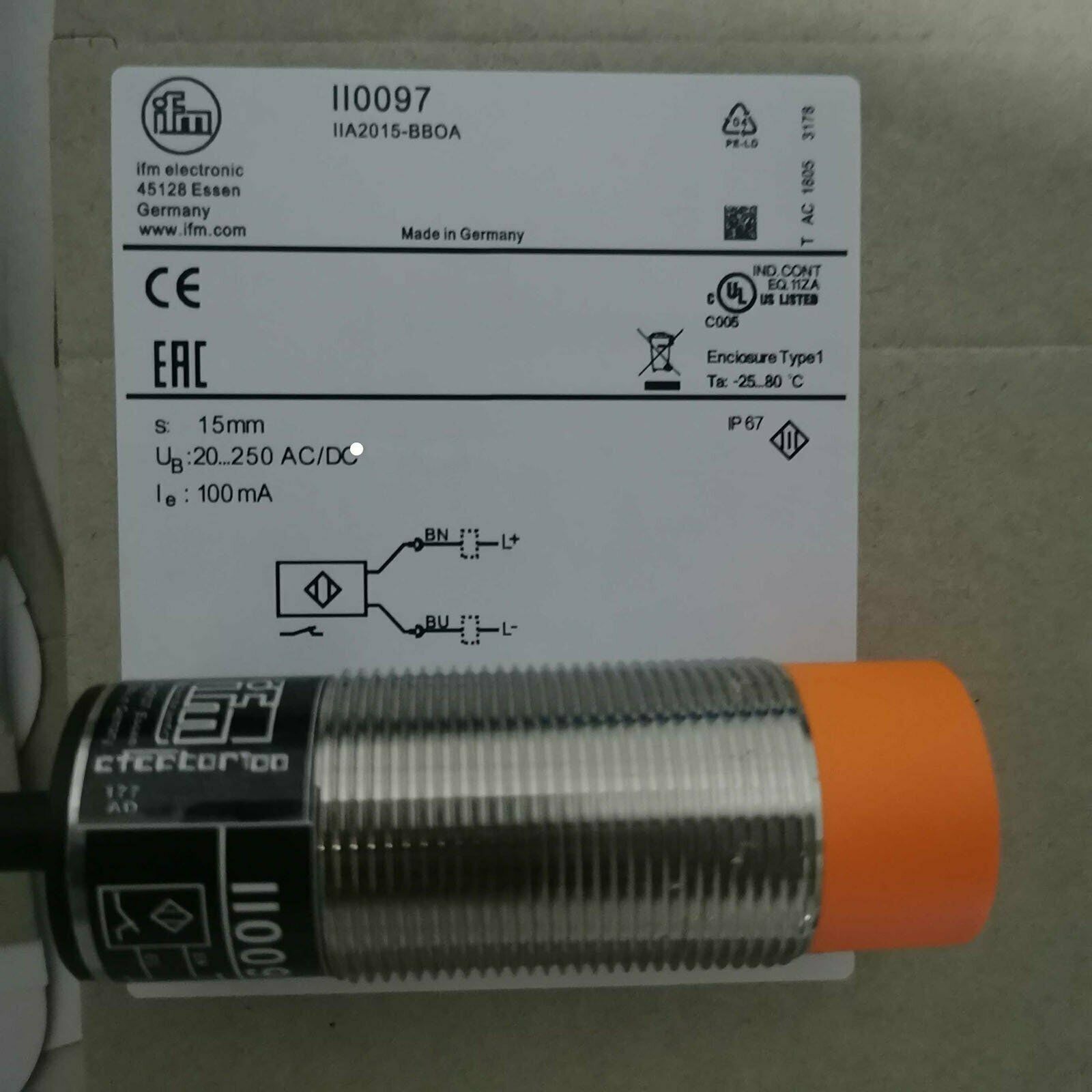 IFM II0097 Proximity Switch 20...250 AC/DC New
