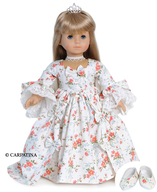 Marie Antoinette Rococo Doll Dress & Shoes Fits 18" American Girl Dolls