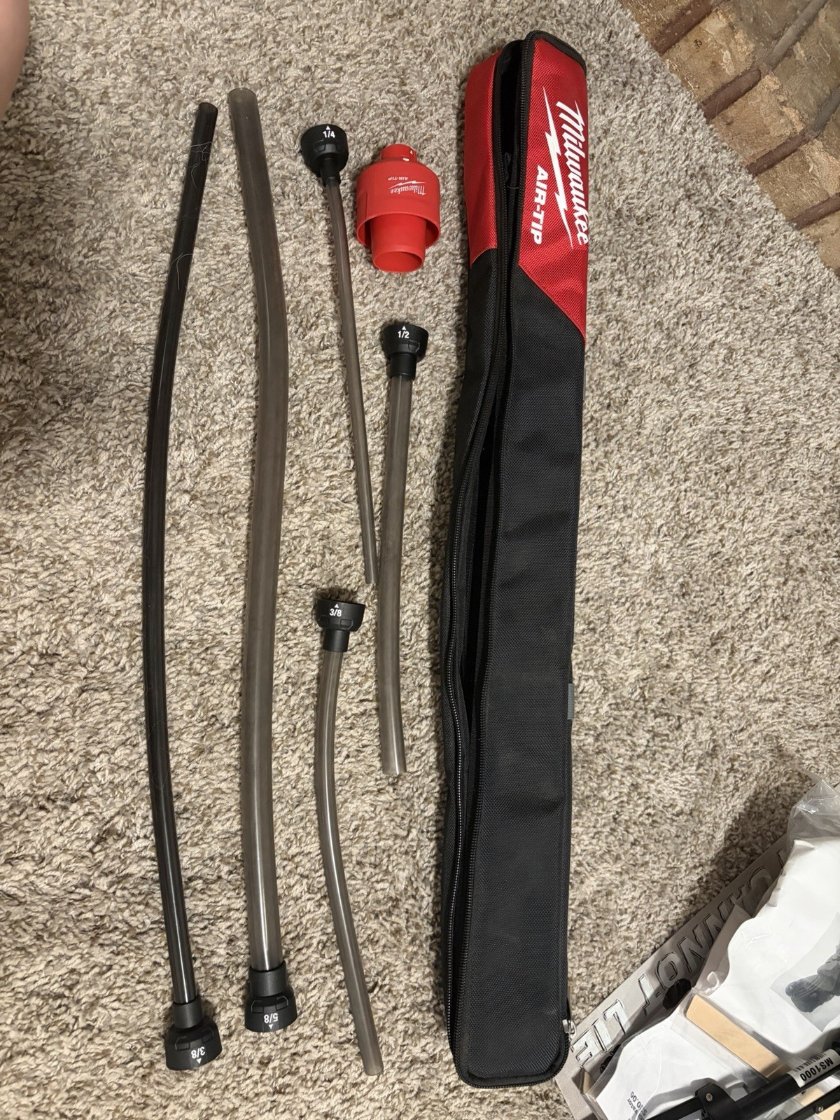 Milwaukee AIR-TIP 6pc Vacuum Accessory Set w/ Extension Wand Adapter & Case