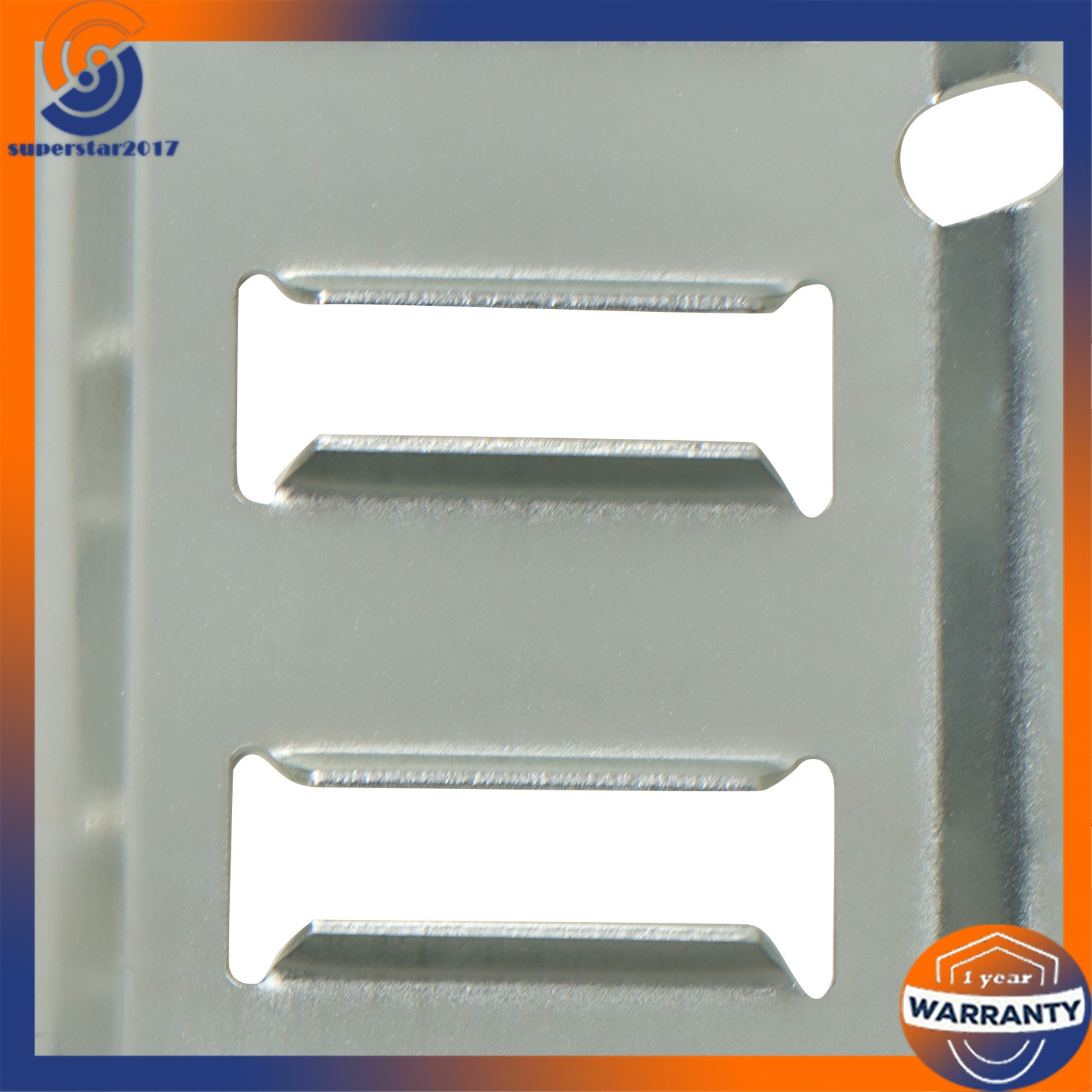 6 Pack 8 Foot Silver E Track Rails, Zinc Plated For Long Cargo Trailer Tie Down