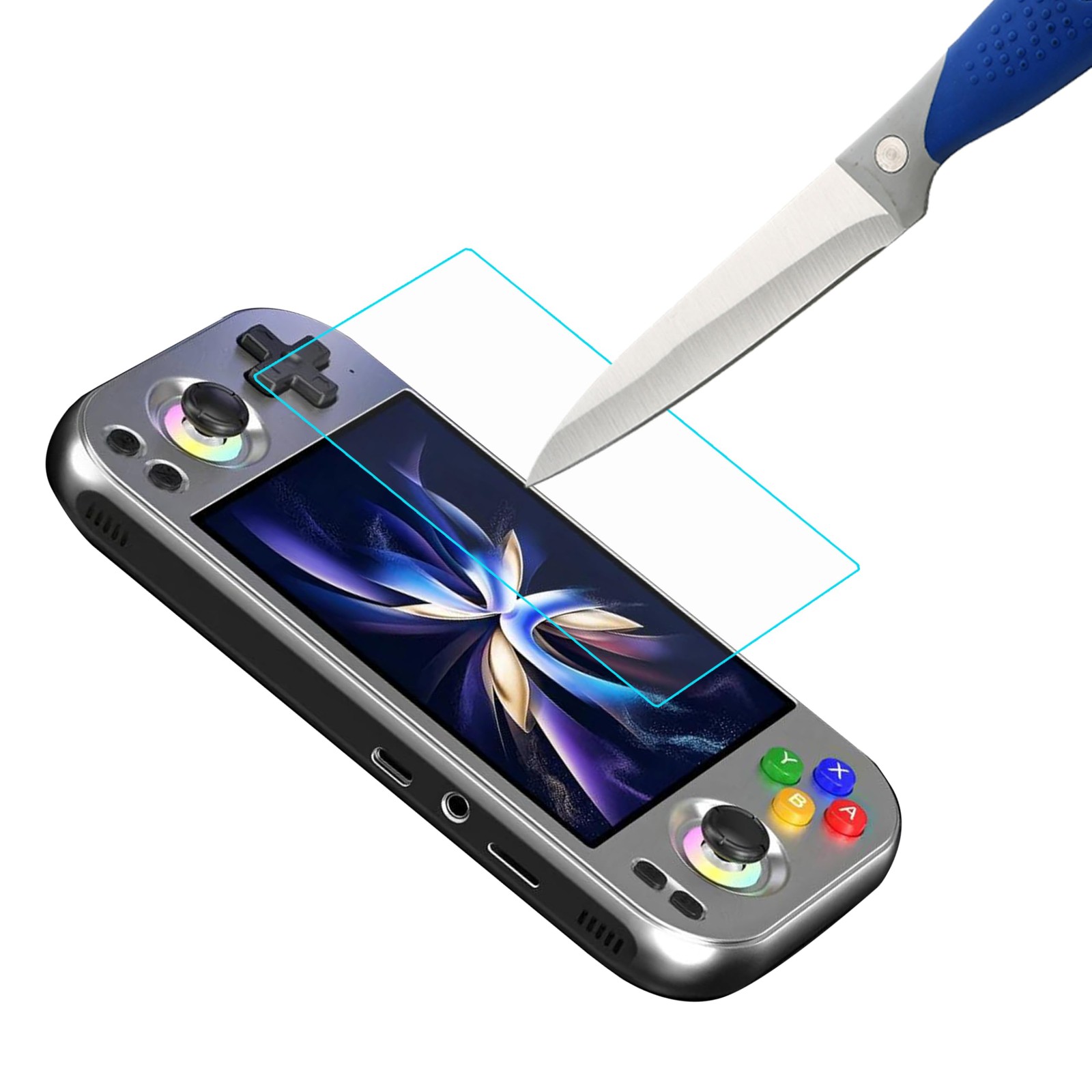 Mr.Shield Screen Protector compatible with Anbernic RG477M [Tempered clear