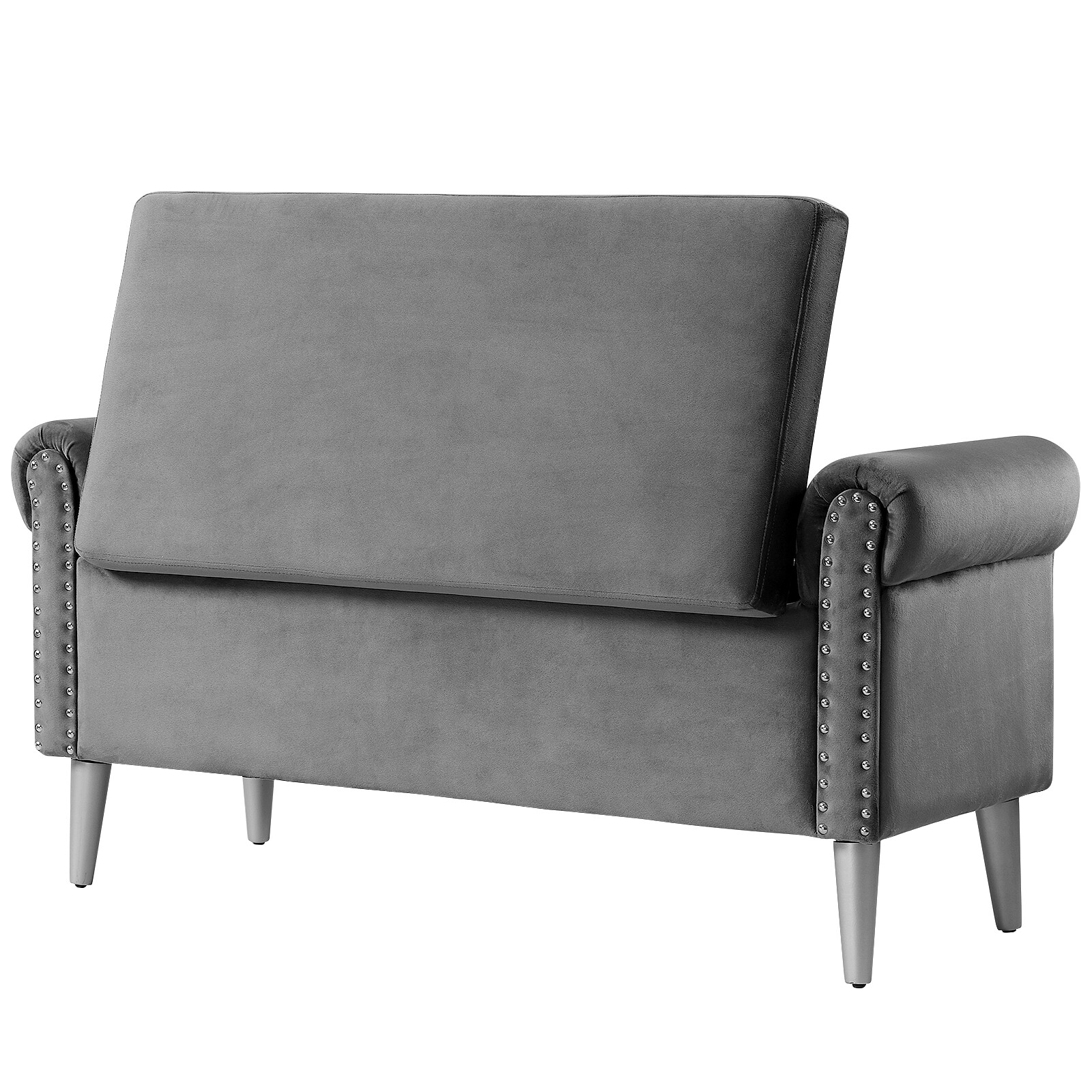 47inch Footrest Velvet Upholstered Long Storage Bench Bedroom End of Bed Ottoman