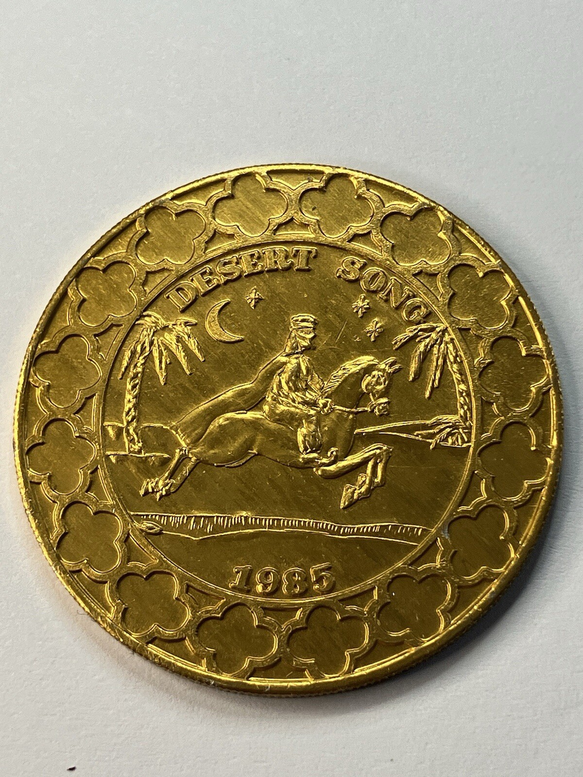 Rare 1985 Desert Song Mardi Gras Token Aluminum #to1