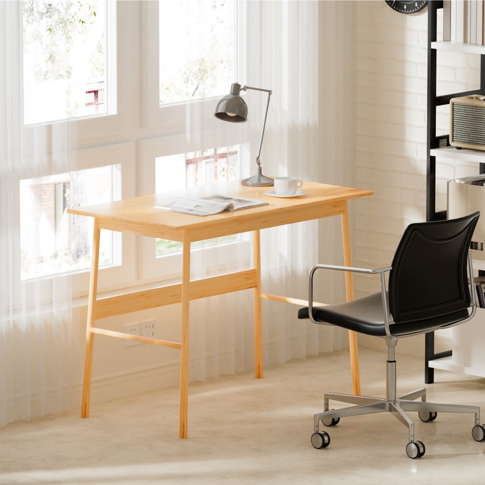 Modern Simple Work Desk Bamboo Writing Computer Desk for Gaming Desk Study Table