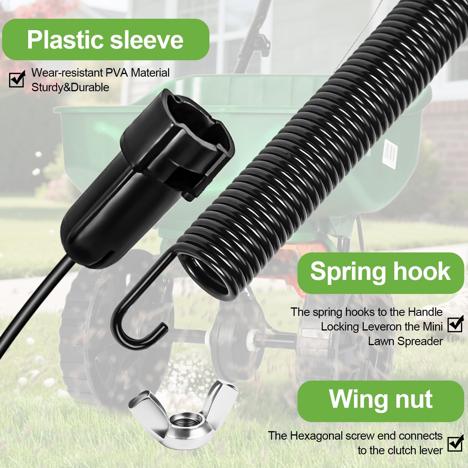 Gifeerory Lawn Spreader Control Cable, Compatible with Scotts Mini Broadcast ...