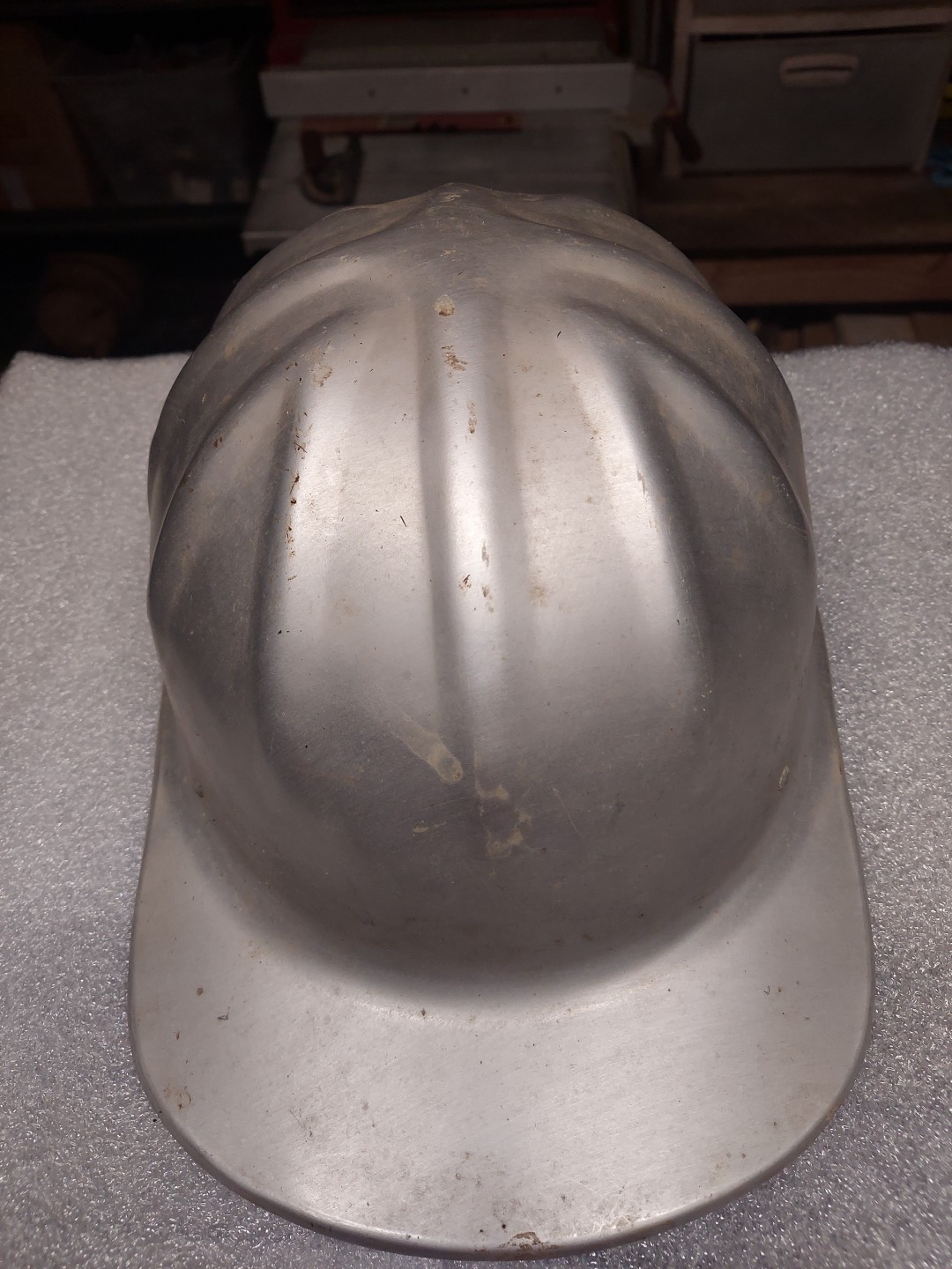 Vintage Unbranded Super Tough Aluminum Hard Hat 1970s  to 1980s