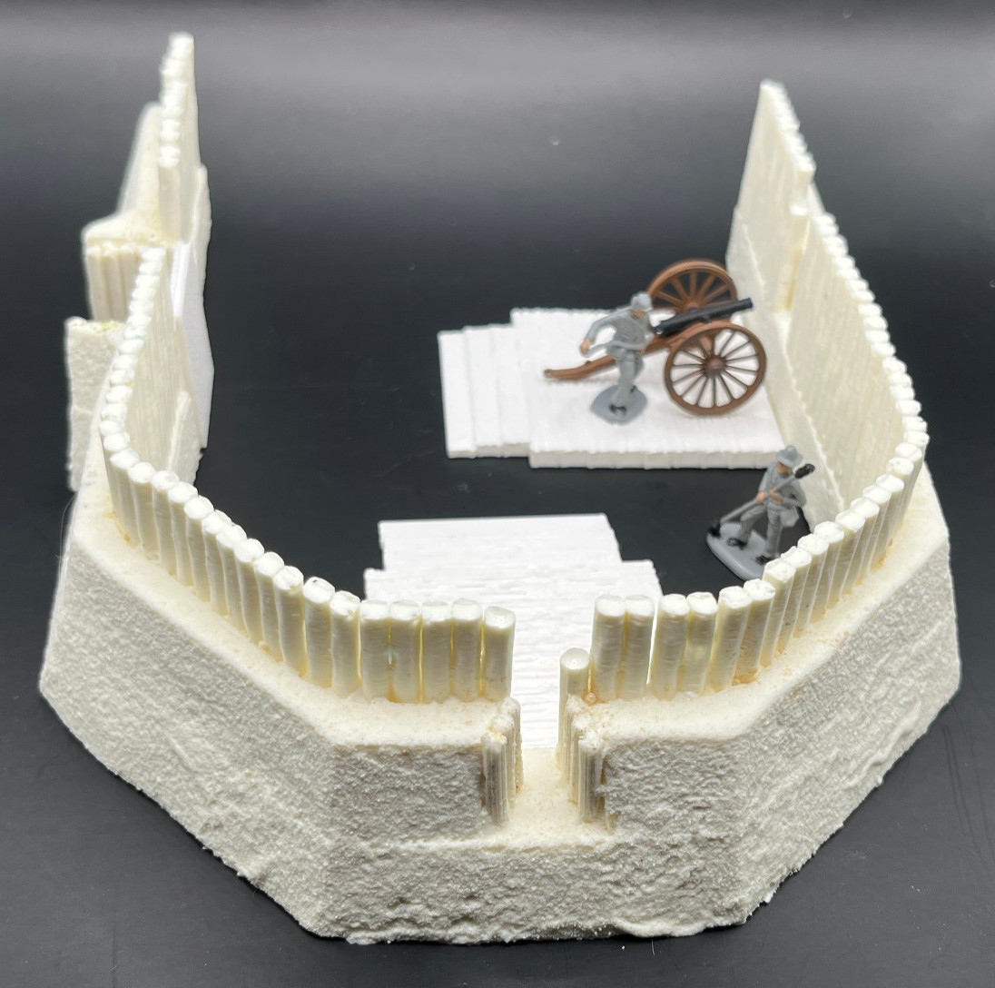 1/72 Alamo Front Gate Lunette Cannon Position Resin Fort Artillery Terrain 20mm