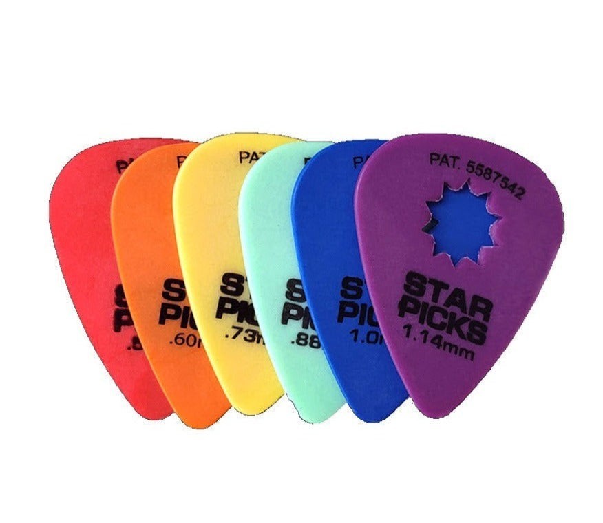 Everly Star-Grip Guitar Picks 6 Pack- Variety Pack