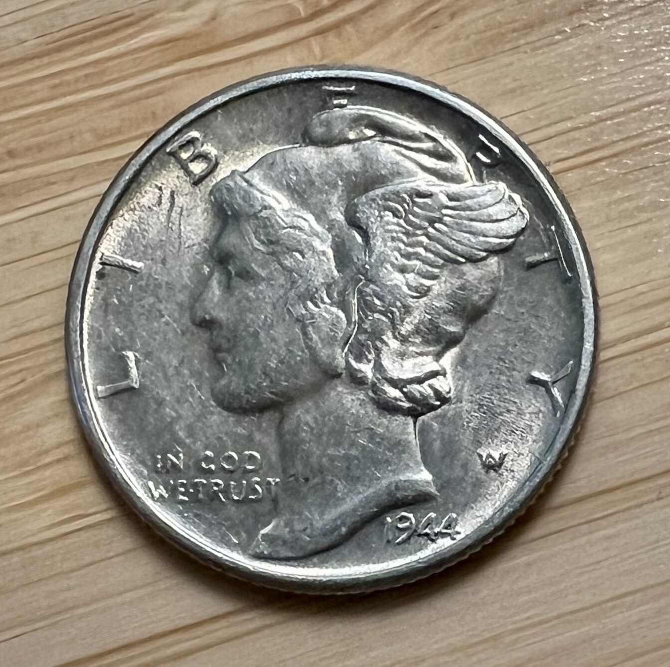 1944-P Mercury Dime 10C Silver - About Uncirculated (AU) – FREE SHIPPING