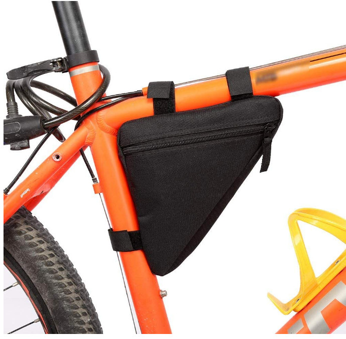 Triangle Bicycle Bag Water-Resistant Zippered Bike Frame Pouch