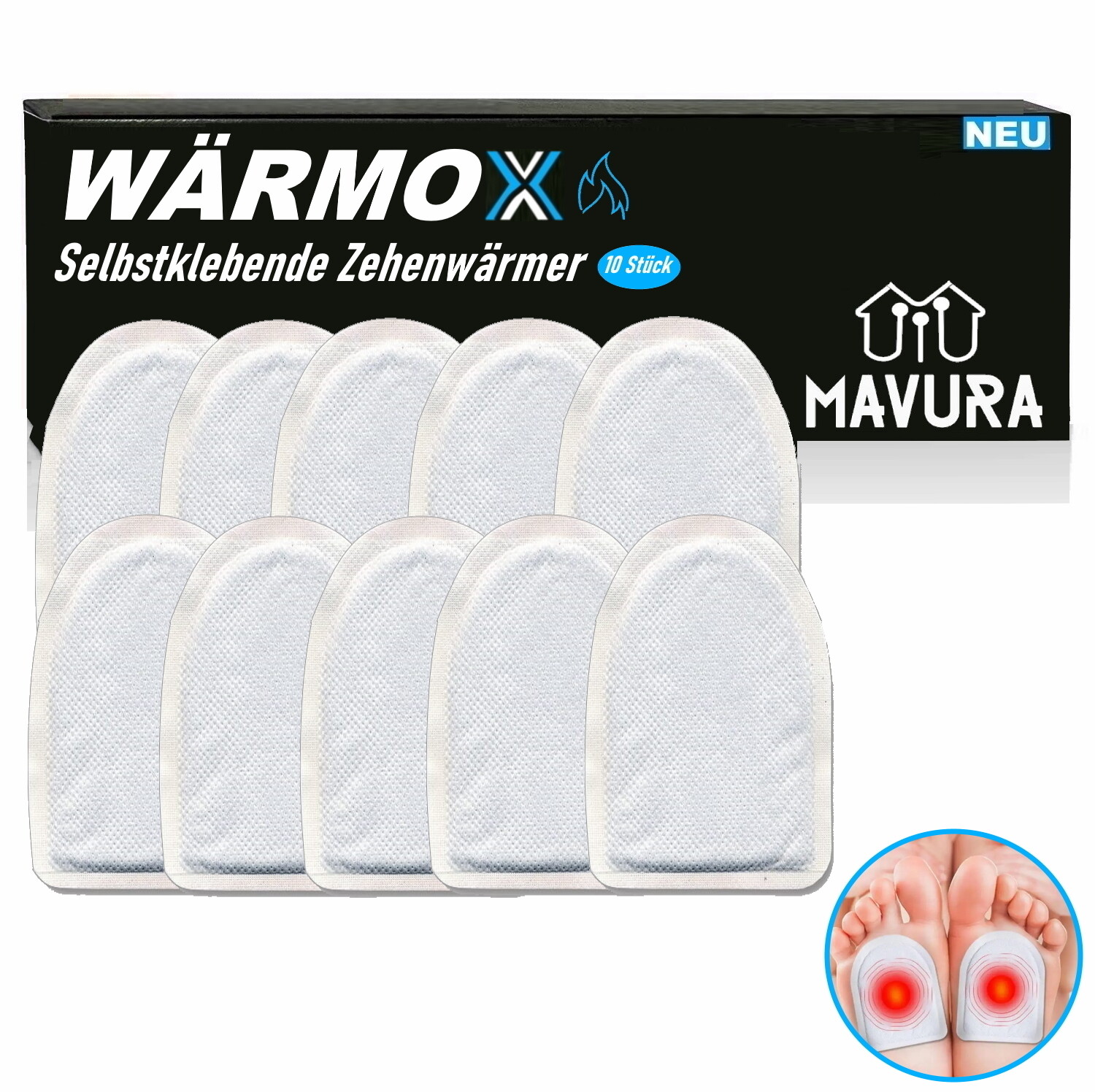 WÄRMOX foot warmer toe warmer heat pads sole warmer shoe warmer thermal sole ...