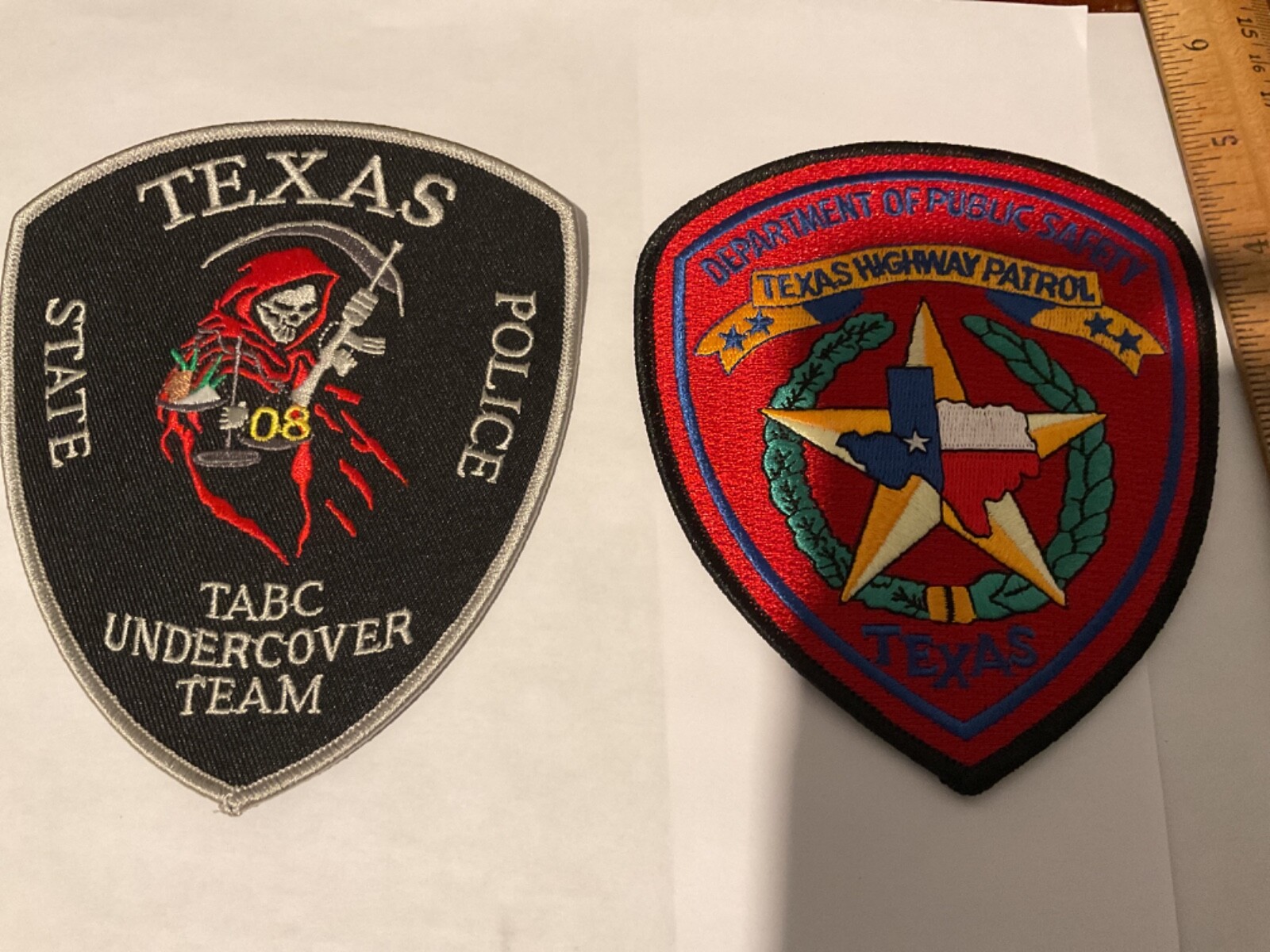 Texas Highway Patrol full size collectible patches 2 pieces
