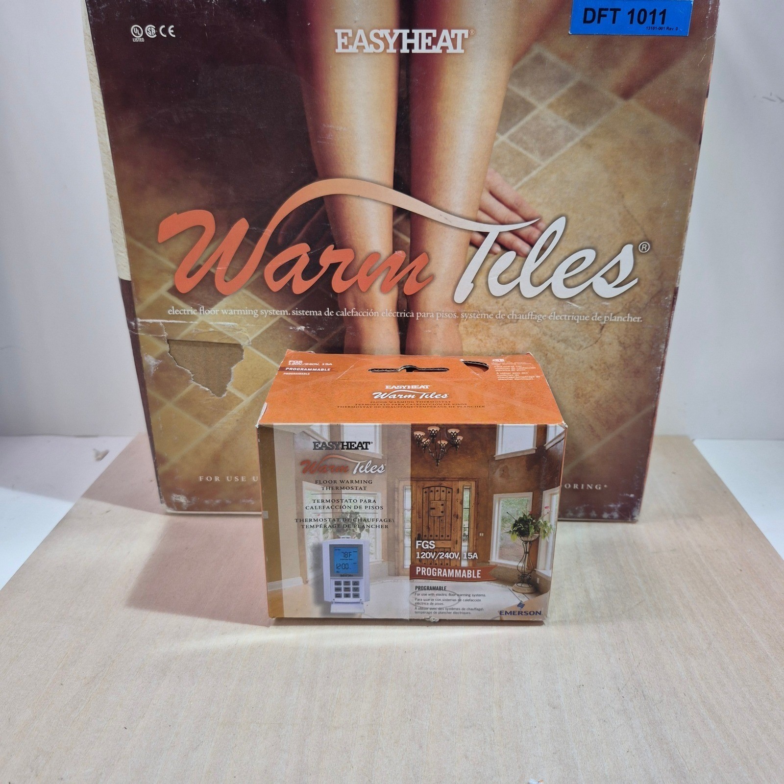 EasyHeat Warm Tiles with Thermostat FGS 120V 240V 15A Floor Warming System