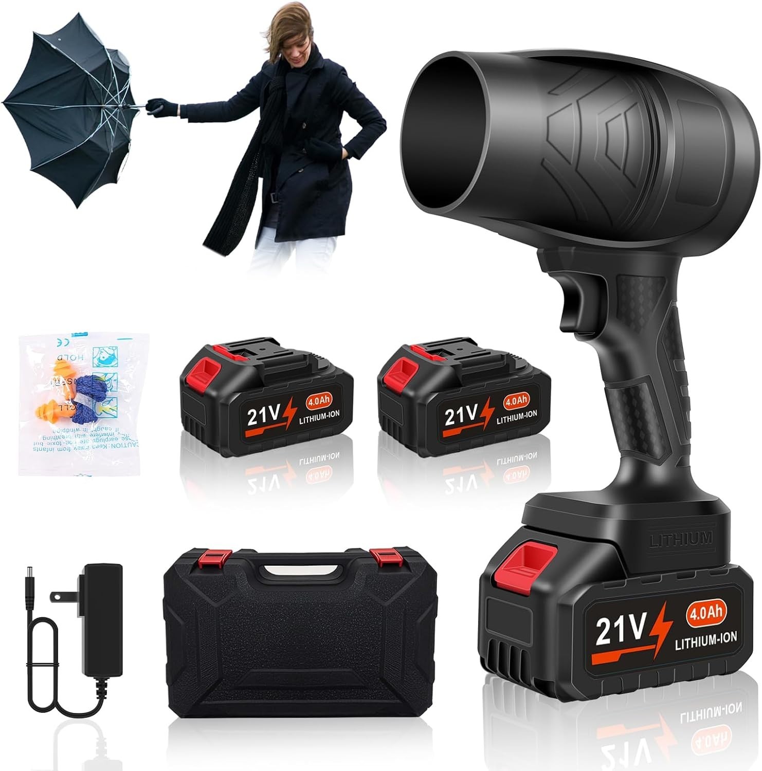 2025 Upgraded Handheld Blower - 32000RPM Power for Leaves, Snow & Dust Removal