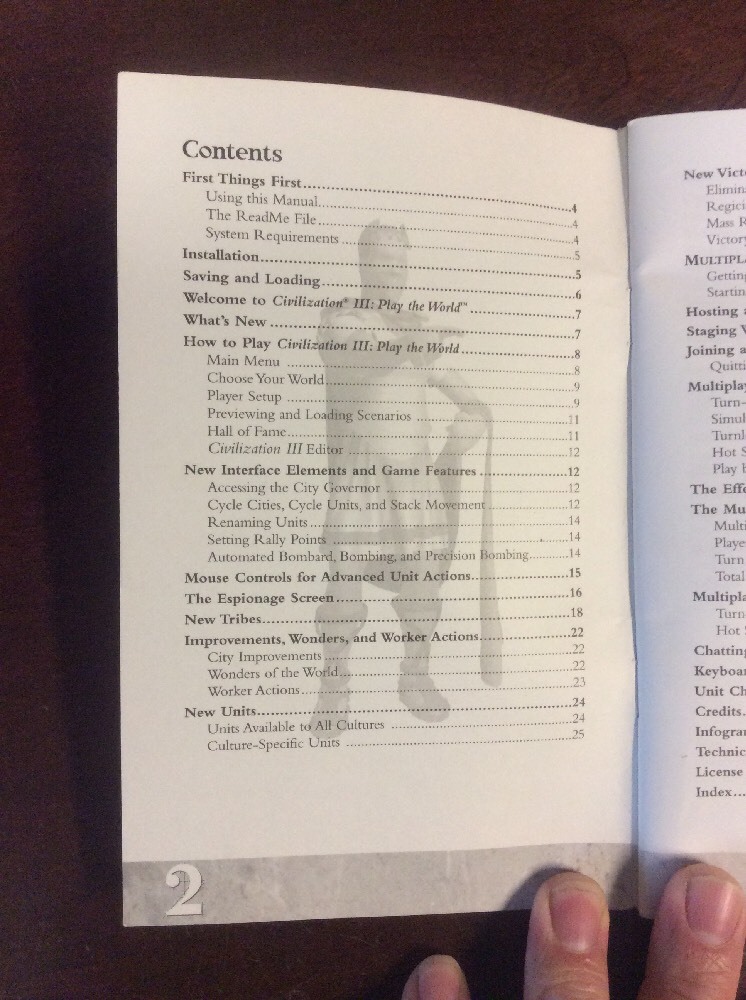 Sid Meier's Civilization 3 Manual Only For PC