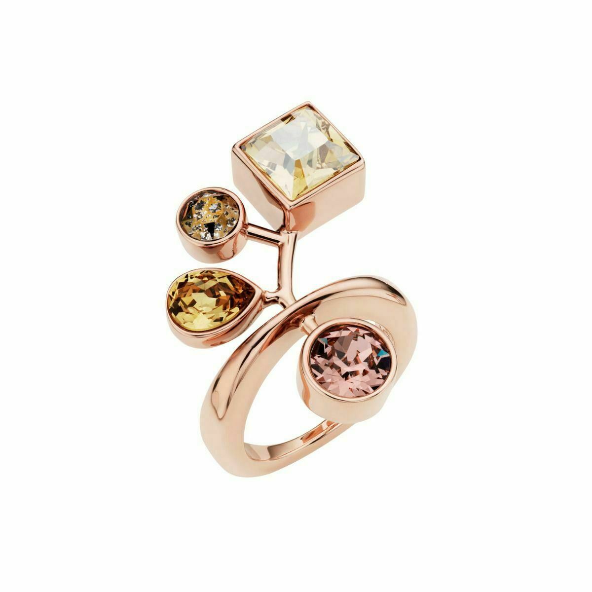 Atelier Swarovski Peter Pilotto Arbol Cocktail Ring Rose Gold 52/55/58 New $249