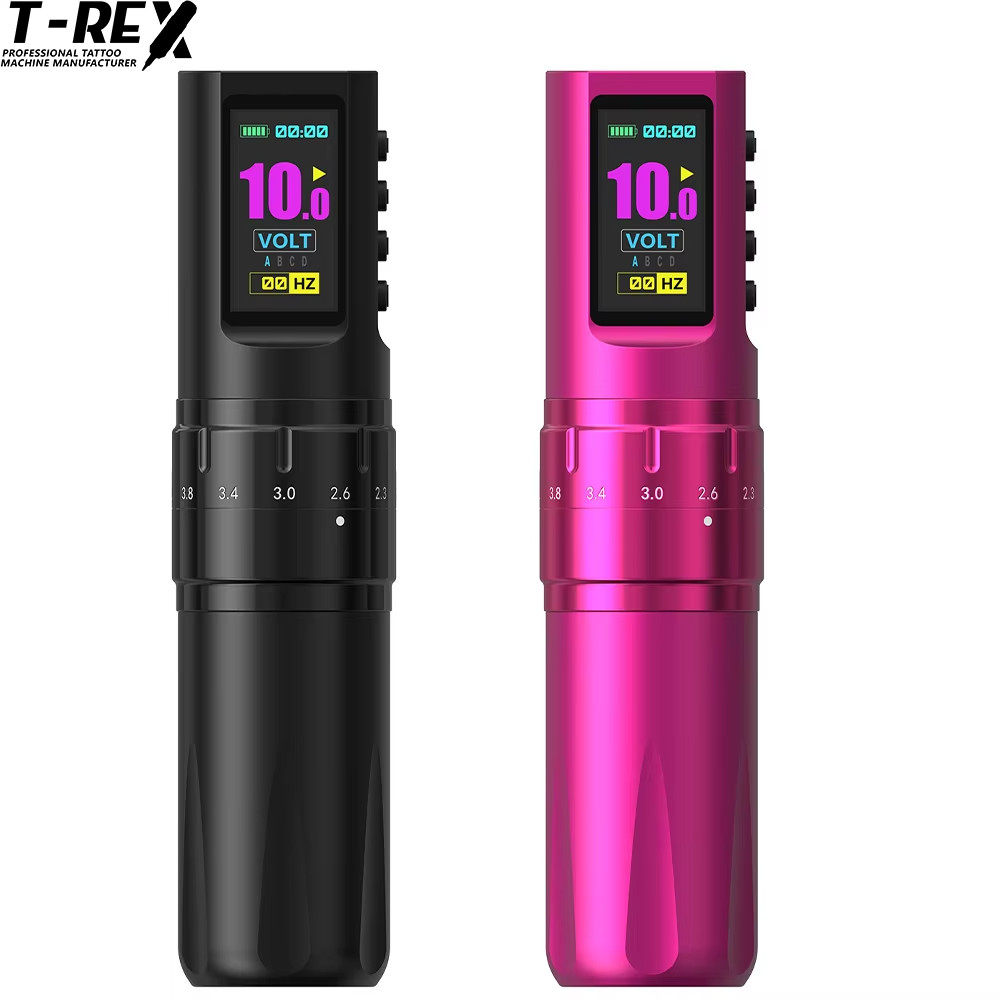 T-Rex PYRO Tattoo Gun Wireless Tattoo Pen Machine 1600mAh Power Supply Motor USA