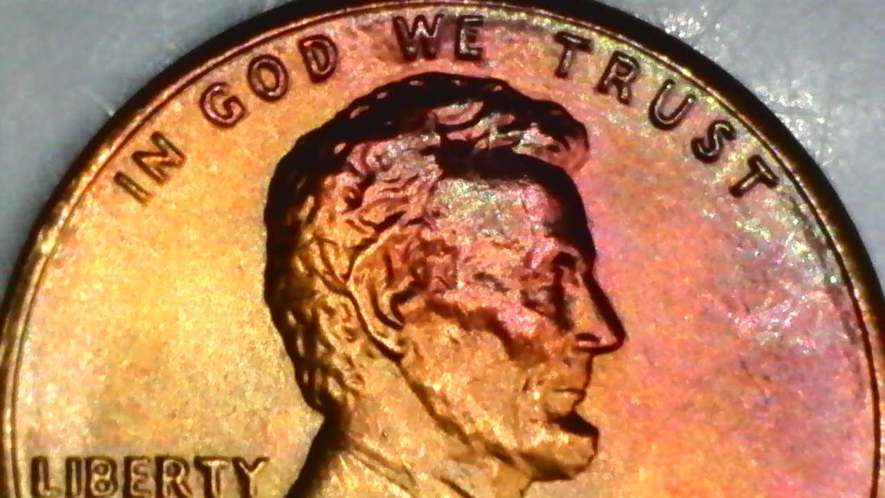 1984 no mint Lincoln penny BU gorgeous colors doubling in date