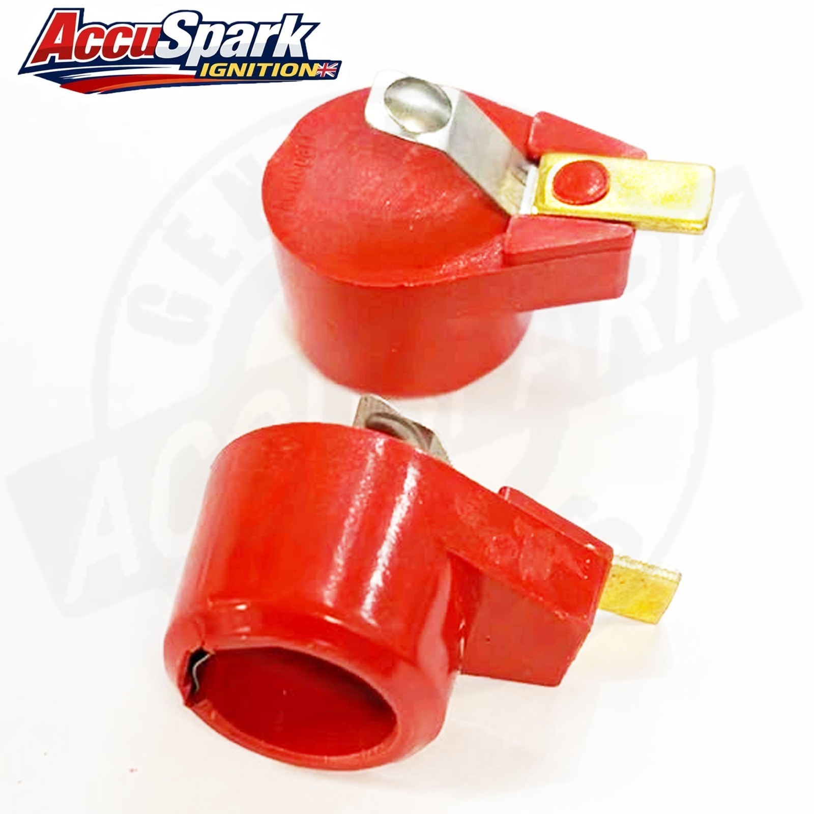 Pair Delco Distributor 4 and 6 Cylinder D200 D204 Red Rotors  Accuspark
