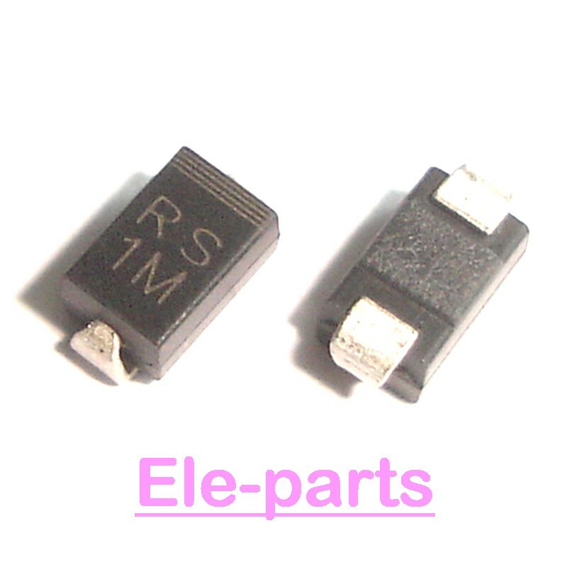 500 PCS RS1M SMA DO-214AC 1A 1000V Fast Recovery Rectifiers Diodes FR107 1N4937