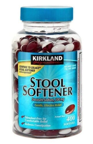 Kirkland Signature Stool Softener 100 mg., 400 Softgels COMPARE 2 Colace®