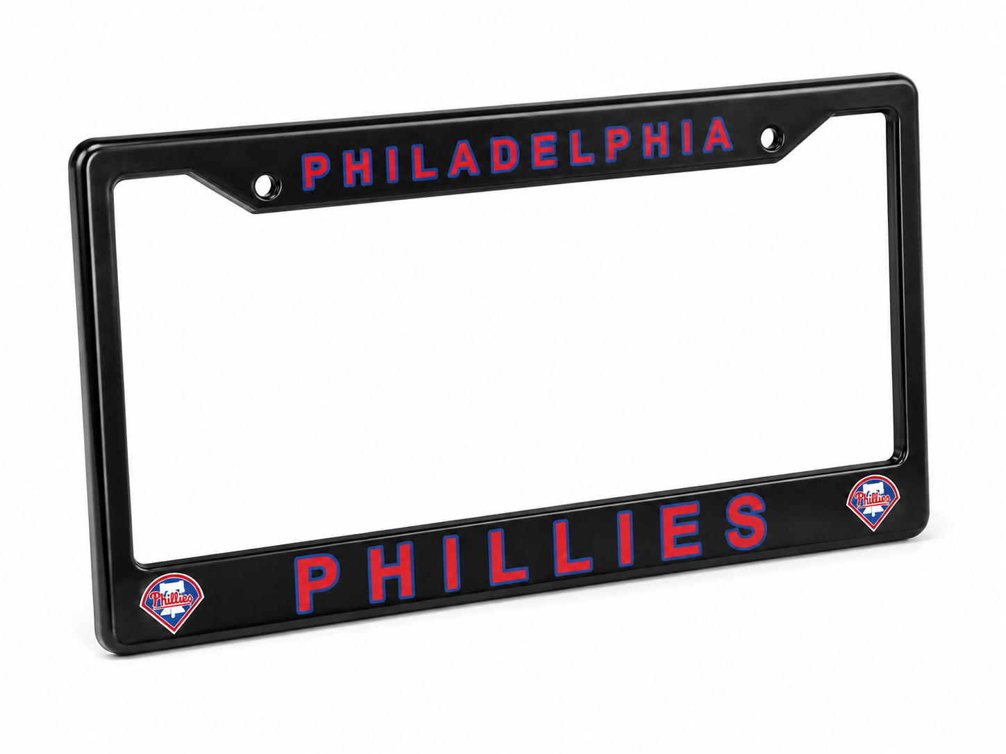 Philadelphia Phillies Black License Plate Frame Cover - Black - Eliteauto3k