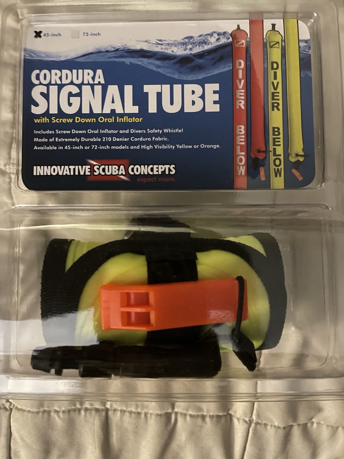 Innovative Scuba 45" Diver Safety Signal Tube with Oral Inflator