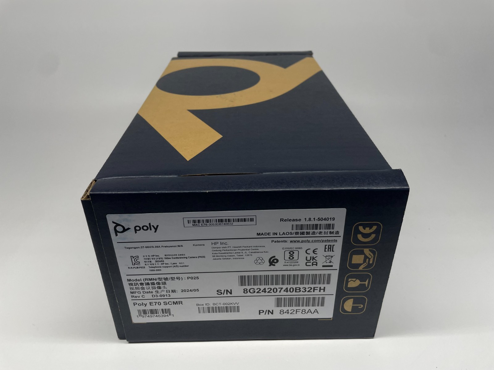 HP Poly Studio E70 SCMR P025 Smart Video Conferencing Camera 842F8AA No Mounts