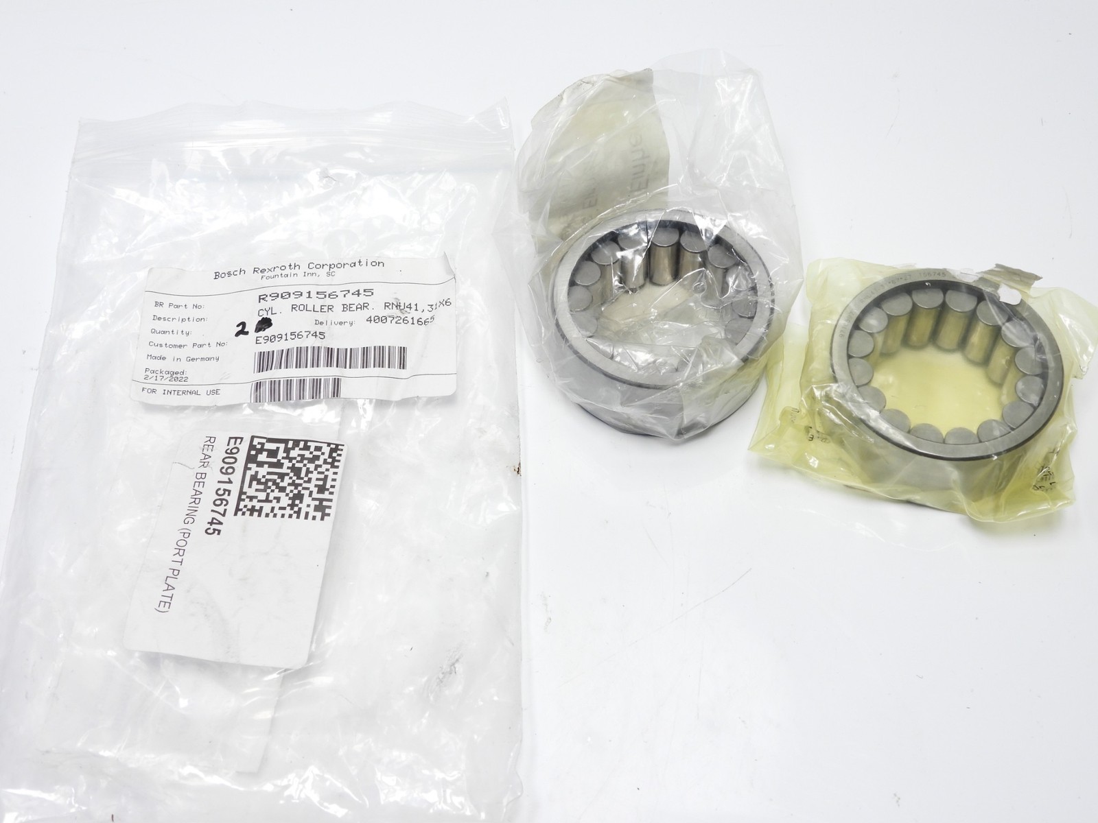 2-Pack Bosch Rexroth R909156745 Roller Bearing RNU41 31x6
